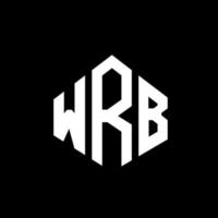 wrb-Buchstaben-Logo-Design mit Polygonform. wrb Polygon- und Würfelform-Logo-Design. wrb Sechseck-Vektor-Logo-Vorlage in weißen und schwarzen Farben. wrb-monogramm, geschäfts- und immobilienlogo. vektor