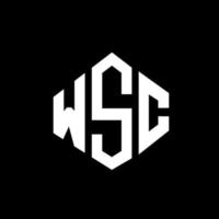 wsc-Brief-Logo-Design mit Polygonform. wsc-polygon- und würfelform-logo-design. wsc Sechseck-Vektor-Logo-Vorlage in weißen und schwarzen Farben. wsc-monogramm, geschäfts- und immobilienlogo. vektor