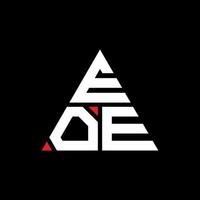 eoe triangel bokstavslogotypdesign med triangelform. eoe triangel logotyp design monogram. eoe triangel vektor logotyp mall med röd färg. eoe triangulär logotyp enkel, elegant och lyxig logotyp.