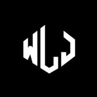 wlj-Buchstaben-Logo-Design mit Polygonform. wlj Logo-Design in Polygon- und Würfelform. wlj Sechseck-Vektor-Logo-Vorlage in weißen und schwarzen Farben. wlj monogramm, geschäfts- und immobilienlogo. vektor