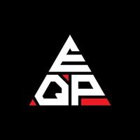 eqp-Dreieck-Buchstaben-Logo-Design mit Dreiecksform. eqp-Dreieck-Logo-Design-Monogramm. eqp-Dreieck-Vektor-Logo-Vorlage mit roter Farbe. eqp dreieckiges Logo einfaches, elegantes und luxuriöses Logo. vektor