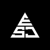 esj-Dreieck-Buchstaben-Logo-Design mit Dreiecksform. esj-Dreieck-Logo-Design-Monogramm. esj-Dreieck-Vektor-Logo-Vorlage mit roter Farbe. esj dreieckiges Logo einfaches, elegantes und luxuriöses Logo. vektor