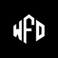 wfo-Brief-Logo-Design mit Polygonform. WFO-Polygon- und Würfelform-Logo-Design. WFO Sechseck-Vektor-Logo-Vorlage in weißen und schwarzen Farben. wfo-monogramm, geschäfts- und immobilienlogo. vektor