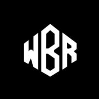 wbr-Buchstaben-Logo-Design mit Polygonform. WBR-Polygon- und Würfelform-Logo-Design. wbr Sechseck-Vektor-Logo-Vorlage in weißen und schwarzen Farben. wbr monogramm, geschäfts- und immobilienlogo. vektor