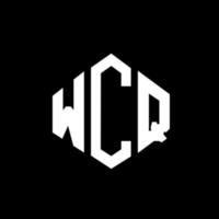 WCQ-Brief-Logo-Design mit Polygonform. wcq-polygon- und würfelform-logo-design. wcq Hexagon-Vektor-Logo-Vorlage in weißen und schwarzen Farben. wcq-monogramm, geschäfts- und immobilienlogo. vektor