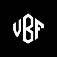 vbf-Brief-Logo-Design mit Polygonform. vbf Polygon- und Würfelform-Logo-Design. vbf Sechseck-Vektor-Logo-Vorlage in weißen und schwarzen Farben. vbf monogramm, geschäfts- und immobilienlogo. vektor