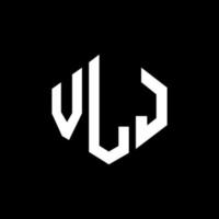 vlj-Buchstaben-Logo-Design mit Polygonform. vlj Logo-Design in Polygon- und Würfelform. vlj Sechseck-Vektor-Logo-Vorlage in weißen und schwarzen Farben. vlj monogramm, geschäfts- und immobilienlogo. vektor