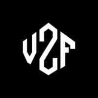 vzf-Brief-Logo-Design mit Polygonform. VZF Polygon- und Würfelform-Logo-Design. vzf Sechseck-Vektor-Logo-Vorlage in weißen und schwarzen Farben. vzf-Monogramm, Geschäfts- und Immobilienlogo. vektor