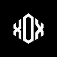 Xox-Buchstaben-Logo-Design mit Polygonform. Xox-Polygon- und Würfelform-Logo-Design. Xox Sechseck-Vektor-Logo-Vorlage in weißen und schwarzen Farben. Xox-Monogramm, Geschäfts- und Immobilienlogo. vektor