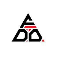 fdo triangel bokstavslogotypdesign med triangelform. fdo triangel logotyp design monogram. fdo triangel vektor logotyp mall med röd färg. fdo triangulär logotyp enkel, elegant och lyxig logotyp.