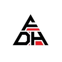 fdh-Dreieck-Buchstaben-Logo-Design mit Dreiecksform. Fdh-Dreieck-Logo-Design-Monogramm. fdh-Dreieck-Vektor-Logo-Vorlage mit roter Farbe. fdh dreieckiges Logo einfaches, elegantes und luxuriöses Logo. vektor