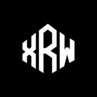 xrw-Buchstaben-Logo-Design mit Polygonform. xrw-Polygon- und Würfelform-Logo-Design. xrw Sechseck-Vektor-Logo-Vorlage in weißen und schwarzen Farben. xrw-monogramm, geschäfts- und immobilienlogo. vektor