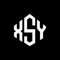 xsy bokstavslogotypdesign med polygonform. xsy polygon och kubform logotypdesign. xsy hexagon vektor logotyp mall vita och svarta färger. xsy monogram, affärs- och fastighetslogotyp.