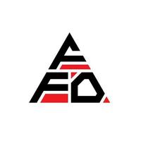 ffo-Dreieck-Buchstaben-Logo-Design mit Dreiecksform. ffo-Dreieck-Logo-Design-Monogramm. ffo-Dreieck-Vektor-Logo-Vorlage mit roter Farbe. ffo dreieckiges Logo einfaches, elegantes und luxuriöses Logo. vektor