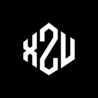 xzu bokstavslogotypdesign med polygonform. xzu polygon och kubform logotypdesign. xzu hexagon vektor logotyp mall vita och svarta färger. xzu monogram, affärs- och fastighetslogotyp.