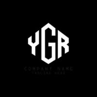 ygr-Buchstaben-Logo-Design mit Polygonform. Ygr Polygon- und Würfelform-Logo-Design. Ygr Sechseck-Vektor-Logo-Vorlage in weißen und schwarzen Farben. ygr-monogramm, geschäfts- und immobilienlogo. vektor