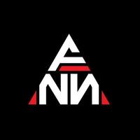 fnn triangel bokstavslogotypdesign med triangelform. fnn triangel logotyp design monogram. fnn triangel vektor logotyp mall med röd färg. fnn trekantig logotyp enkel, elegant och lyxig logotyp.