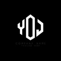 yoj-Buchstaben-Logo-Design mit Polygonform. yoj-polygon- und würfelform-logo-design. Yoj Sechseck-Vektor-Logo-Vorlage in weißen und schwarzen Farben. yoj-monogramm, geschäfts- und immobilienlogo. vektor