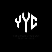 yyc-Buchstaben-Logo-Design mit Polygonform. yyc Polygon- und Würfelform-Logo-Design. yyc Sechseck-Vektor-Logo-Vorlage in weißen und schwarzen Farben. yyc-monogramm, geschäfts- und immobilienlogo. vektor