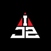 ijz-Dreieck-Buchstaben-Logo-Design mit Dreiecksform. ijz-Dreieck-Logo-Design-Monogramm. ijz-Dreieck-Vektor-Logo-Vorlage mit roter Farbe. ijz dreieckiges Logo einfaches, elegantes und luxuriöses Logo. vektor
