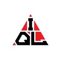 iql-Dreieck-Buchstaben-Logo-Design mit Dreiecksform. iql-Dreieck-Logo-Design-Monogramm. iql-Dreieck-Vektor-Logo-Vorlage mit roter Farbe. iql dreieckiges Logo einfaches, elegantes und luxuriöses Logo. vektor