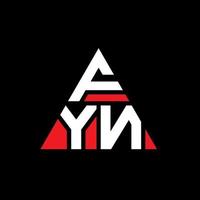 fyn-Dreieck-Buchstaben-Logo-Design mit Dreiecksform. Fünen-Dreieck-Logo-Design-Monogramm. Fünen-Dreieck-Vektor-Logo-Vorlage mit roter Farbe. fyn dreieckiges logo einfaches, elegantes und luxuriöses logo. vektor