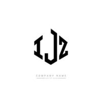 ijz-Buchstaben-Logo-Design mit Polygonform. ijz Logo-Design in Polygon- und Würfelform. ijz Sechseck-Vektor-Logo-Vorlage in weißen und schwarzen Farben. ijz-Monogramm, Geschäfts- und Immobilienlogo. vektor