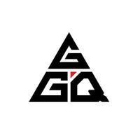 ggq triangel bokstavslogotypdesign med triangelform. ggq triangel logotyp design monogram. ggq triangel vektor logotyp mall med röd färg. ggq triangulär logotyp enkel, elegant och lyxig logotyp.