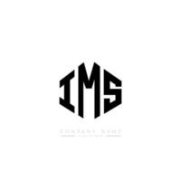 ims-Buchstaben-Logo-Design mit Polygonform. ims Polygon- und Würfelform-Logo-Design. ims Sechseck-Vektor-Logo-Vorlage in weißen und schwarzen Farben. ims monogramm, geschäfts- und immobilienlogo. vektor