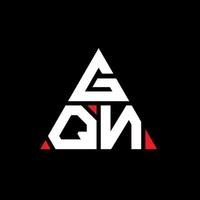 gqn Dreiecksbuchstaben-Logo-Design mit Dreiecksform. GQN-Dreieck-Logo-Design-Monogramm. GQN-Dreieck-Vektor-Logo-Vorlage mit roter Farbe. gqn dreieckiges Logo einfaches, elegantes und luxuriöses Logo. vektor