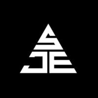 sje-Dreieck-Buchstaben-Logo-Design mit Dreiecksform. Sje-Dreieck-Logo-Design-Monogramm. Sje-Dreieck-Vektor-Logo-Vorlage mit roter Farbe. sje dreieckiges Logo einfaches, elegantes und luxuriöses Logo. vektor