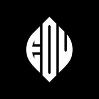 EOV-Kreisbuchstaben-Logo-Design mit Kreis- und Ellipsenform. eov Ellipsenbuchstaben mit typografischem Stil. Die drei Initialen bilden ein Kreislogo. EOV-Kreis-Emblem abstrakter Monogramm-Buchstaben-Markierungsvektor. vektor