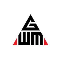 gwm Dreiecksbuchstaben-Logo-Design mit Dreiecksform. GWM-Dreieck-Logo-Design-Monogramm. GWM-Dreieck-Vektor-Logo-Vorlage mit roter Farbe. gwm dreieckiges Logo einfaches, elegantes und luxuriöses Logo. vektor