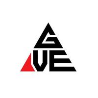 gve Dreiecksbuchstaben-Logo-Design mit Dreiecksform. GVE-Dreieck-Logo-Design-Monogramm. gve-Dreieck-Vektor-Logo-Vorlage mit roter Farbe. gve dreieckiges Logo einfaches, elegantes und luxuriöses Logo. vektor