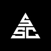 ssc triangel bokstavslogotypdesign med triangelform. ssc triangel logotyp design monogram. ssc triangel vektor logotyp mall med röd färg. ssc triangulär logotyp enkel, elegant och lyxig logotyp.