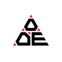 ooe Dreiecksbuchstaben-Logo-Design mit Dreiecksform. ooe-Dreieck-Logo-Design-Monogramm. ooe-Dreieck-Vektor-Logo-Vorlage mit roter Farbe. ooe dreieckiges Logo einfaches, elegantes und luxuriöses Logo. vektor