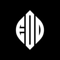 eod-Kreis-Buchstaben-Logo-Design mit Kreis- und Ellipsenform. eod Ellipsenbuchstaben mit typografischem Stil. Die drei Initialen bilden ein Kreislogo. EOD-Kreis-Emblem abstrakter Monogramm-Buchstaben-Markierungsvektor. vektor