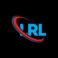 lrl-Logo. lrl Brief. lrl-Buchstaben-Logo-Design. Initialen lrl-Logo verbunden mit Kreis und Monogramm-Logo in Großbuchstaben. lrl typografie für technologie-, geschäfts- und immobilienmarke. vektor