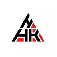 hhk-Dreieck-Buchstaben-Logo-Design mit Dreiecksform. HHK-Dreieck-Logo-Design-Monogramm. hhk-Dreieck-Vektor-Logo-Vorlage mit roter Farbe. hhk dreieckiges Logo einfaches, elegantes und luxuriöses Logo. vektor