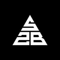 szb Dreiecksbuchstaben-Logo-Design mit Dreiecksform. szb-Dreieck-Logo-Design-Monogramm. szb-Dreieck-Vektor-Logo-Vorlage mit roter Farbe. szb dreieckiges Logo einfaches, elegantes und luxuriöses Logo. vektor