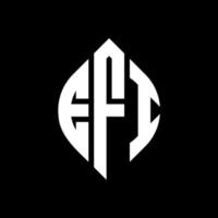 efi-Kreisbuchstaben-Logo-Design mit Kreis- und Ellipsenform. efi-ellipsenbuchstaben mit typografischem stil. Die drei Initialen bilden ein Kreislogo. EFI-Kreis-Emblem abstrakter Monogramm-Buchstaben-Markierungsvektor. vektor