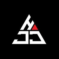 hjj-Dreieck-Buchstaben-Logo-Design mit Dreiecksform. hjj-Dreieck-Logo-Design-Monogramm. hjj-Dreieck-Vektor-Logo-Vorlage mit roter Farbe. hjj dreieckiges Logo einfaches, elegantes und luxuriöses Logo. vektor