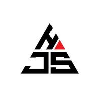 hjs triangel bokstavslogotypdesign med triangelform. hjs triangel logotyp design monogram. hjs triangel vektor logotyp mall med röd färg. hjs trekantiga logotyp enkel, elegant och lyxig logotyp.