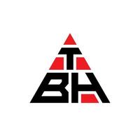 tbh Dreiecksbuchstaben-Logo-Design mit Dreiecksform. tbh-Dreieck-Logo-Design-Monogramm. tbh Dreieck-Vektor-Logo-Vorlage mit roter Farbe. tbh dreieckiges Logo einfaches, elegantes und luxuriöses Logo. vektor