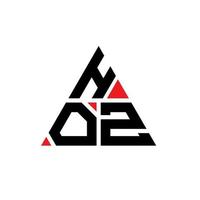 hoz-Dreieck-Buchstaben-Logo-Design mit Dreiecksform. Hoz-Dreieck-Logo-Design-Monogramm. Hoz-Dreieck-Vektor-Logo-Vorlage mit roter Farbe. hoz dreieckiges Logo einfaches, elegantes und luxuriöses Logo. vektor