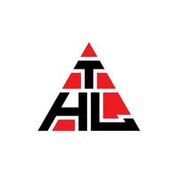 Thl-Dreieck-Buchstaben-Logo-Design mit Dreiecksform. Thl-Dreieck-Logo-Design-Monogramm. Thl-Dreieck-Vektor-Logo-Vorlage mit roter Farbe. Das dreieckige Logo ist ein einfaches, elegantes und luxuriöses Logo. vektor
