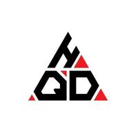 HD-Dreieck-Buchstaben-Logo-Design mit Dreiecksform. HD-Dreieck-Logo-Design-Monogramm. HD-Dreieck-Vektor-Logo-Vorlage mit roter Farbe. hqd dreieckiges Logo einfaches, elegantes und luxuriöses Logo. vektor