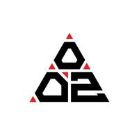 ooz Dreiecksbuchstaben-Logo-Design mit Dreiecksform. Ooz-Dreieck-Logo-Design-Monogramm. ooz-Dreieck-Vektor-Logo-Vorlage mit roter Farbe. ooz dreieckiges Logo einfaches, elegantes und luxuriöses Logo. vektor