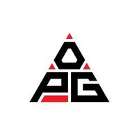 opg Dreiecksbuchstaben-Logo-Design mit Dreiecksform. opg-Dreieck-Logo-Design-Monogramm. opg-Dreieck-Vektor-Logo-Vorlage mit roter Farbe. opg dreieckiges Logo einfaches, elegantes und luxuriöses Logo. vektor