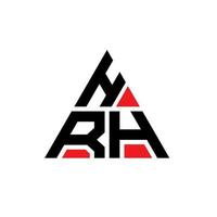 hrh-Dreieck-Buchstaben-Logo-Design mit Dreiecksform. hrh-Dreieck-Logo-Design-Monogramm. hrh-Dreieck-Vektor-Logo-Vorlage mit roter Farbe. hrh dreieckiges Logo einfaches, elegantes und luxuriöses Logo. vektor